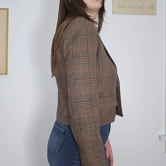 Madewell The Sutter Crop Blazer Size Small Williams Multi Plaid - Picture 4 of 9
